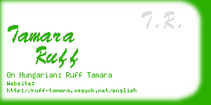 tamara ruff business card